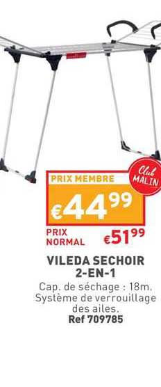 vileda sechoir 2-en-1