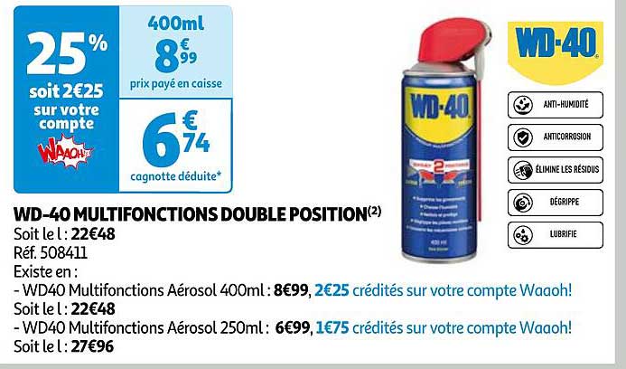 Wd-40 Multifonctions Doubel Position