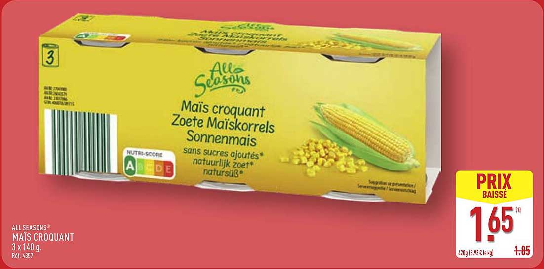 All Seasons Maïs croquant