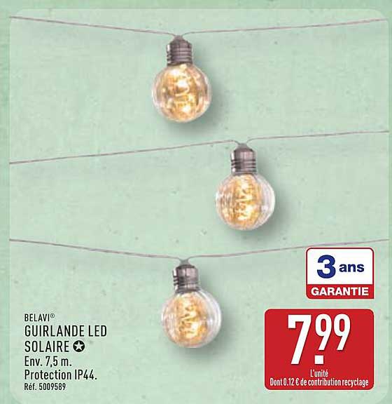 BELAVI Guirlande LED Solaire