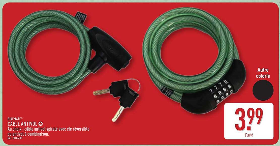 BIKEMATE CÂBLE ANTIVOL