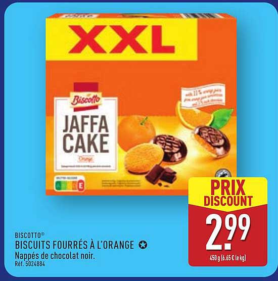 Biscotto Biscuits fourrés à l'orange