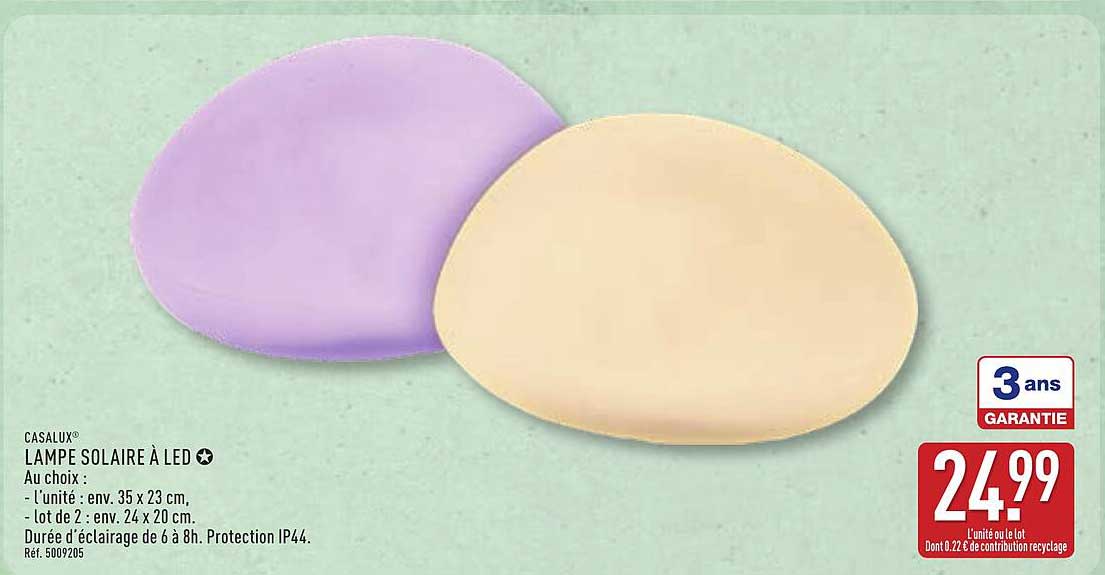 CASALUX LAMPE SOLAIRE À LED