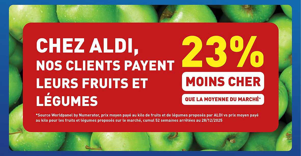 CHEZ ALDI, NOS CLIENTS PAIENT LEURS FRUITS ET LÉGUMES