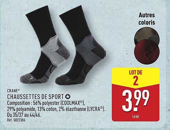 CRANE CHAUSSETTES DE SPORT