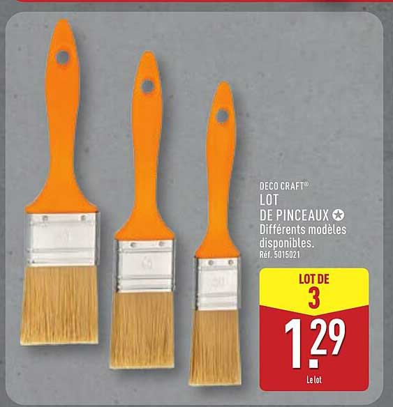 DECO CRAFT LOT DE PINCEAUX