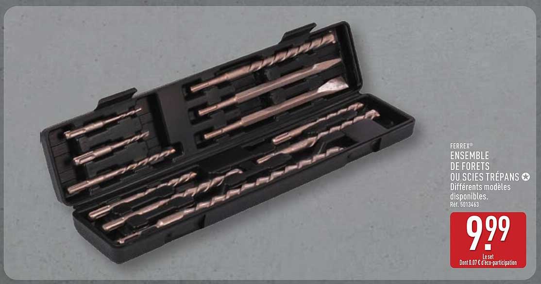FERREX Ensemble de forets ou scies trépanes