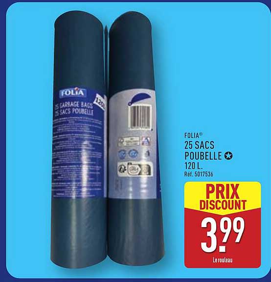 FOLIA 25 SACS POUBELLE