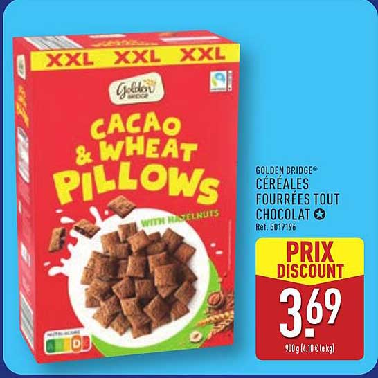 Golden Bridge Céréales fourrées tout chocolat