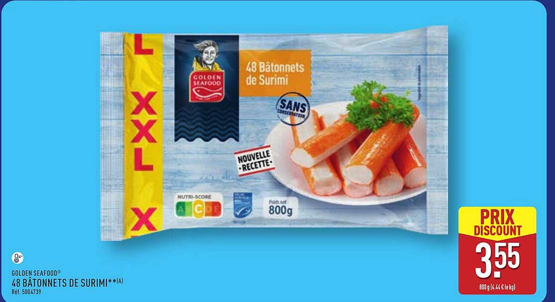 GOLDEN SEAFOOD 48 BÂTONNETS DE SURIMI