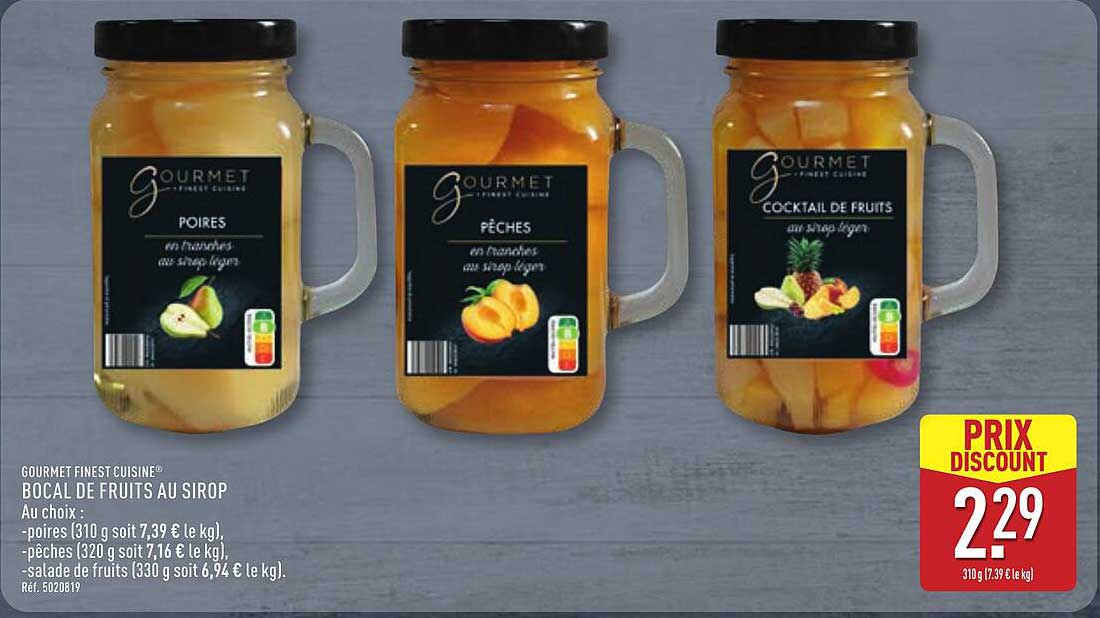 Gourmet Finest Cuisine Bocal de fruits au sirop