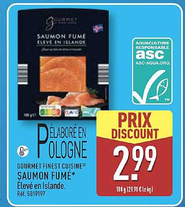 Gourmet Saumon Fumé élevè en Islande