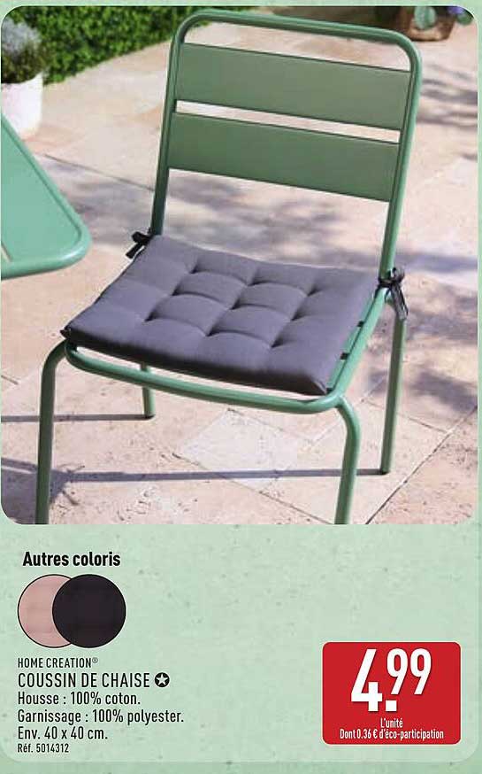 HOME CREATION COUSSIN DE CHAISE