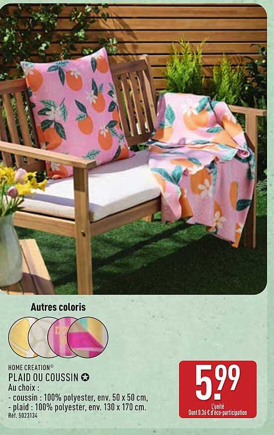 HOME CREATION PLAID OU COUSSIN