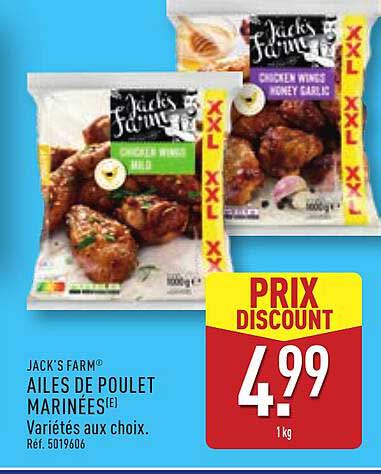 JACK'S FARM AILES DE POULET MARINÉES