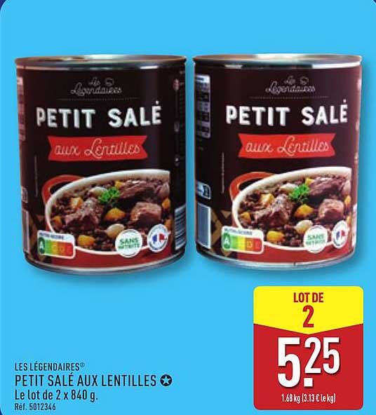 LES LÉGENDAIRES PETIT SALÉ AUX LENTILLES