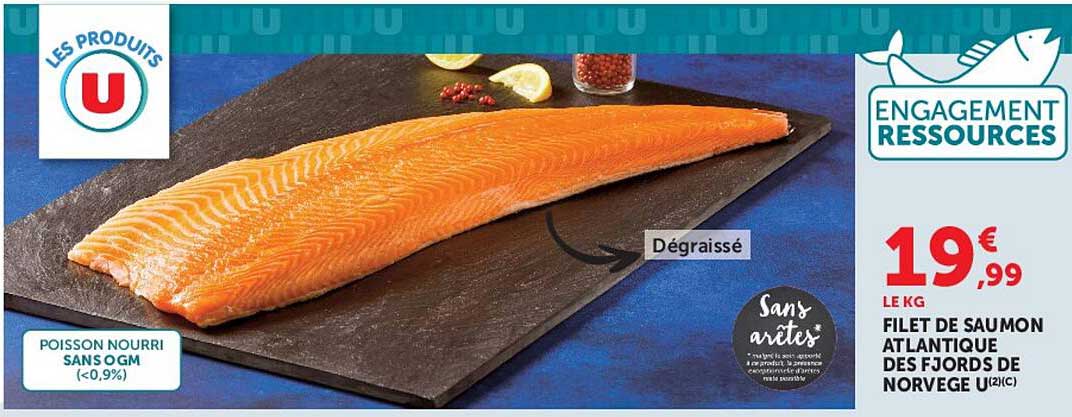 Les produits U Filet de saumon atlantique des fjords de Norvège U