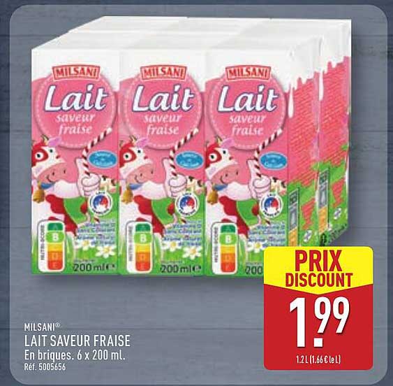 Milsani Lait saveur fraise