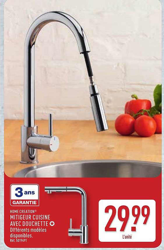 MITIGEUR CUISINE AVEC DOUCHETTE