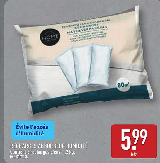 RECHARGES ABSORBEUR HUMIDITÉ