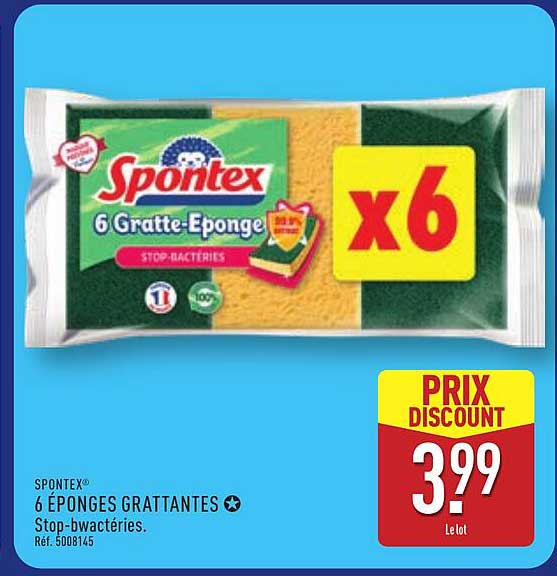 Spontex 6 ÉPONGES GRATTANTES