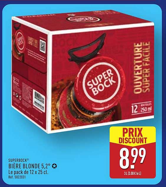 SUPER BOCK Bière Blonde 5,2°