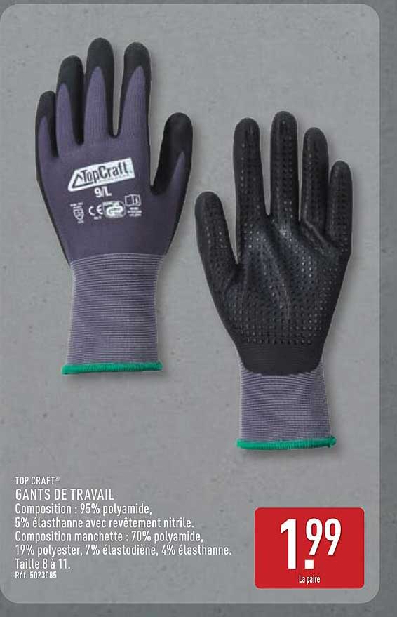 TOP CRAFT GANTS DE TRAVAIL