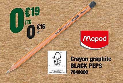 crayon graphite black peps maped