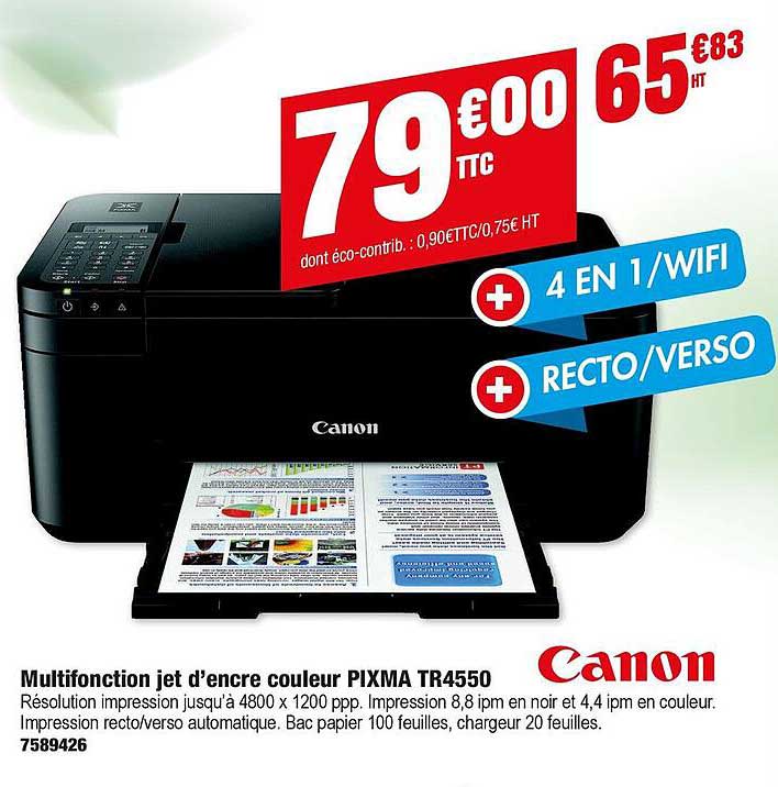 multifonction jet d'encre couleur pixma tr4550 canon