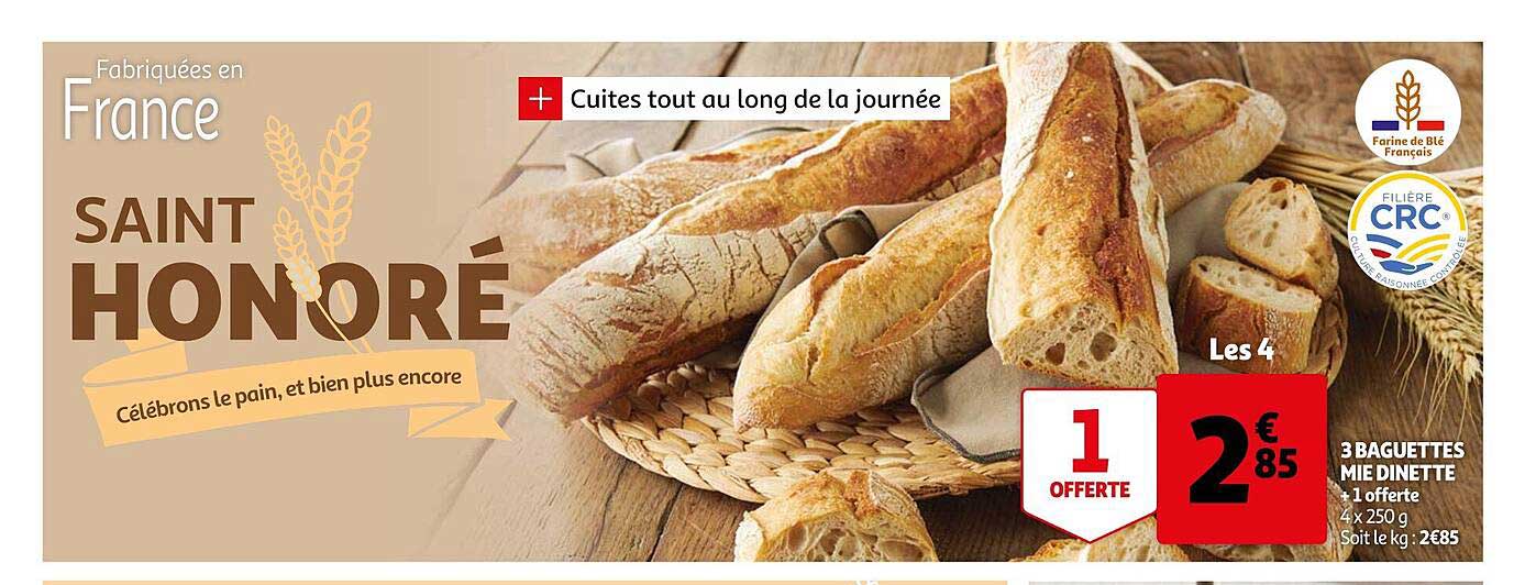 3 baguettes mie dinette