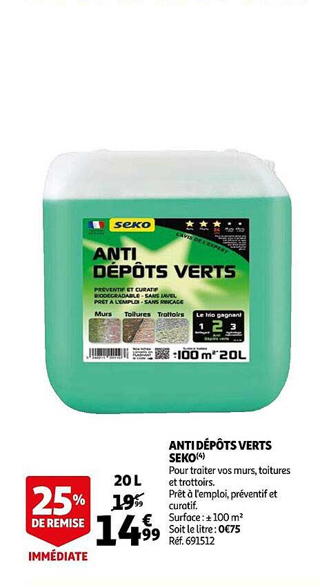 anti dépôts verts seko