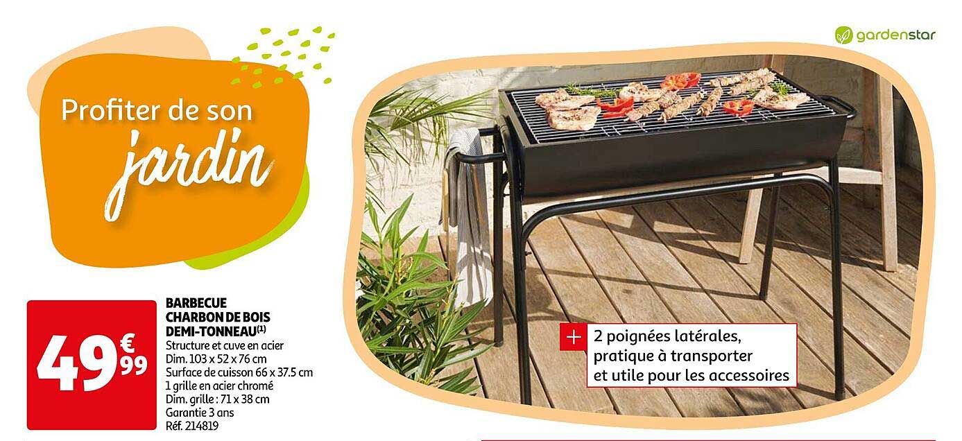 Barbecue Charbon De Bois Demi-tonneau