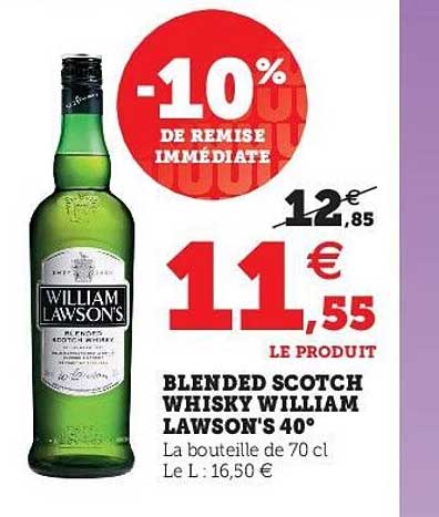 blended scotch whisky william lawson's 40°