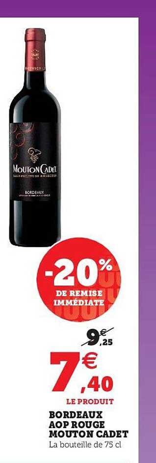 bordeaux aop rouge mouton cadet