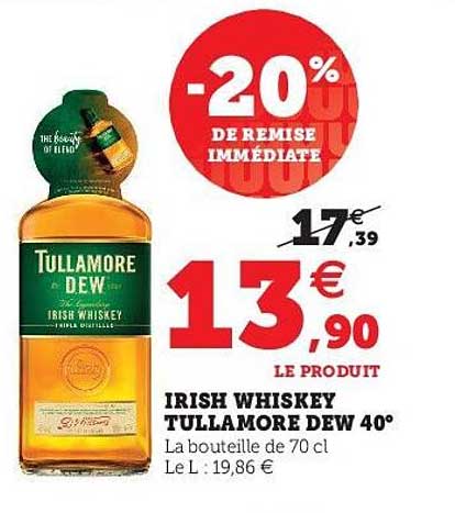 irish whiskey tullamore dew 40°