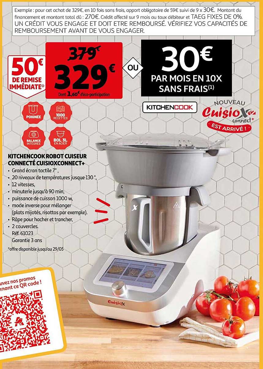 Kitchencook Robot Cuiseur Connecté Cuisioxconnect+