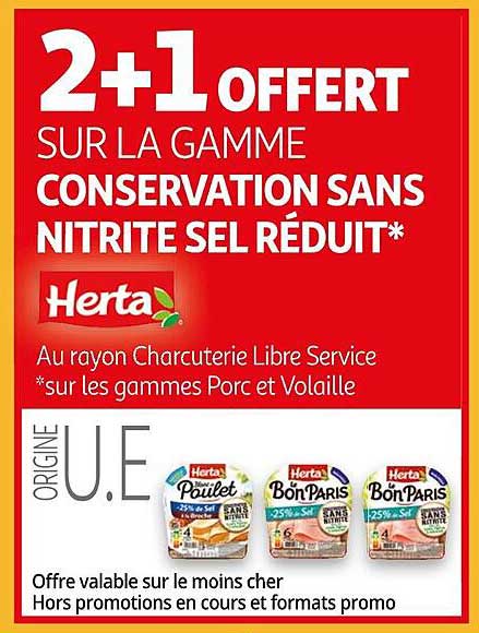 la gamme conservation sans nitrite sel réduit herta