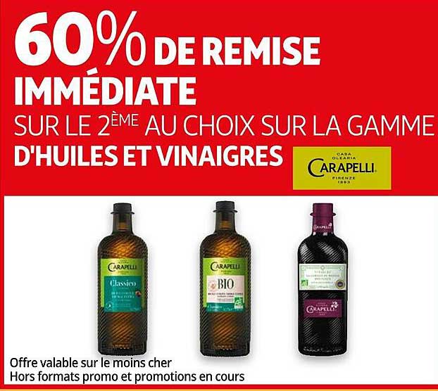 la gamme d'huiles et vinaigres carapelli