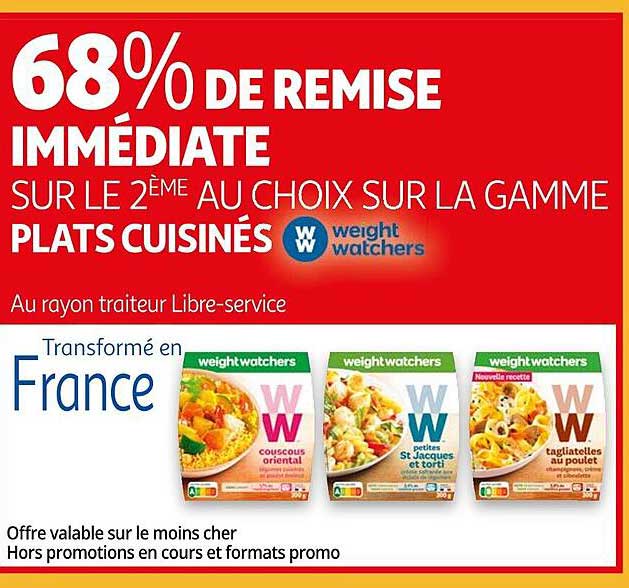 la gamme plats cuisinés weight watchers