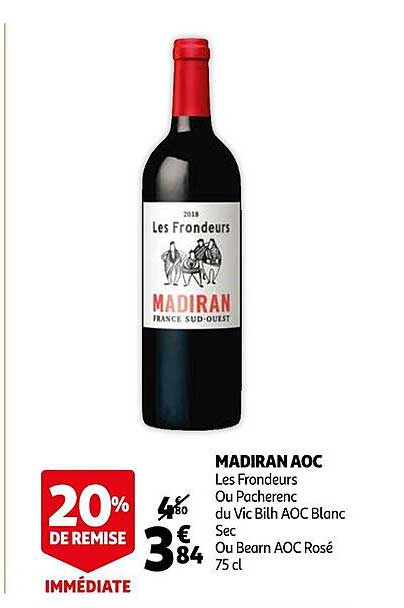 madiran aoc les frondeurs ou pacherenc du vic bilh aoc blanc sec