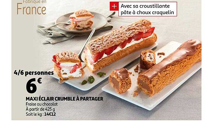 maxi éclair crumble à partager