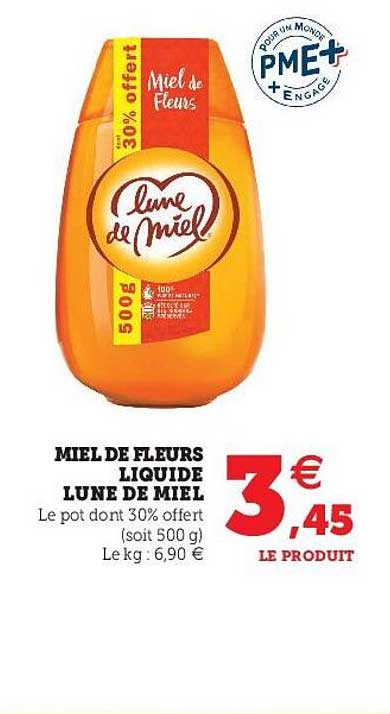 Miel De Fleurs Liquide Lune De Miel