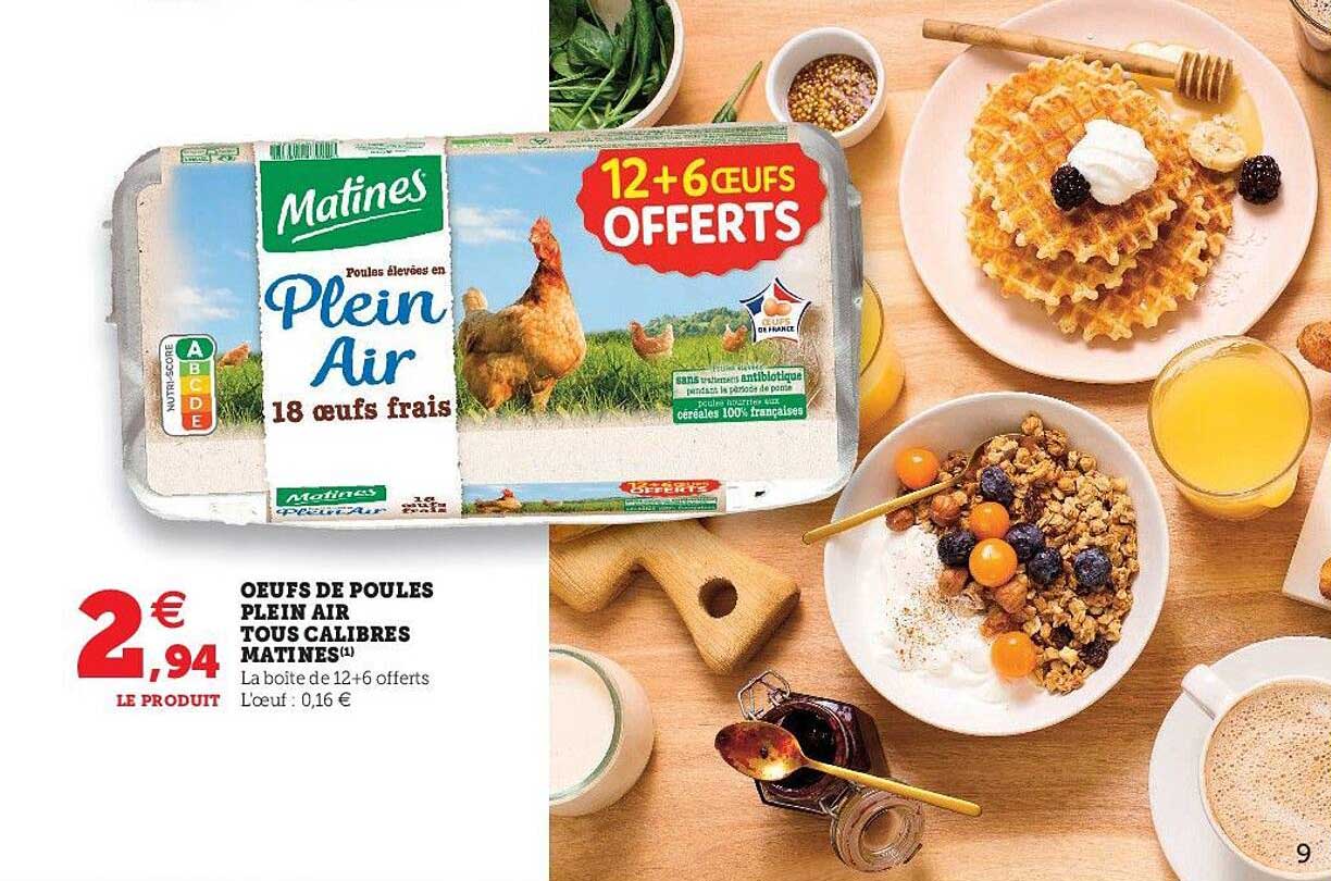 oeufs de poules plein air tous calibres matines