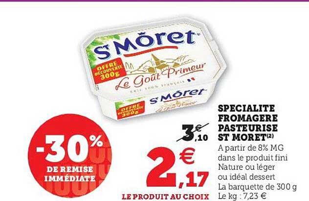 spécialité fromagère pasteurisé st môret