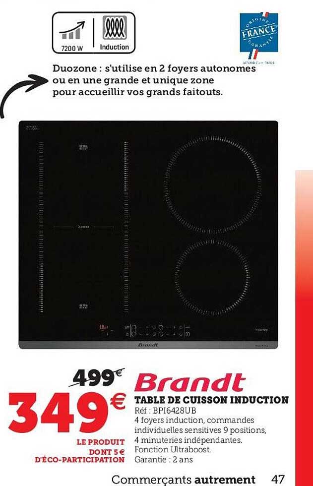 Table De Cuisson Induction Brandt
