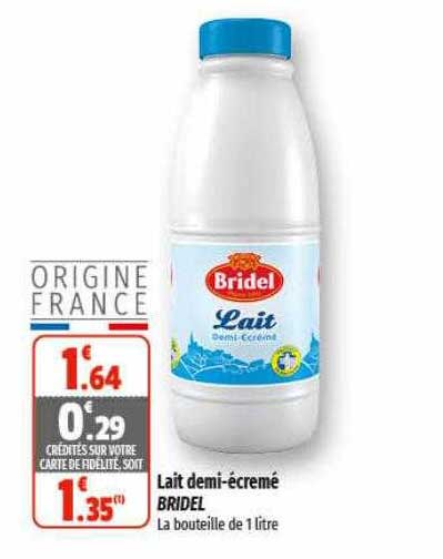 lait demi-écrémé bridel