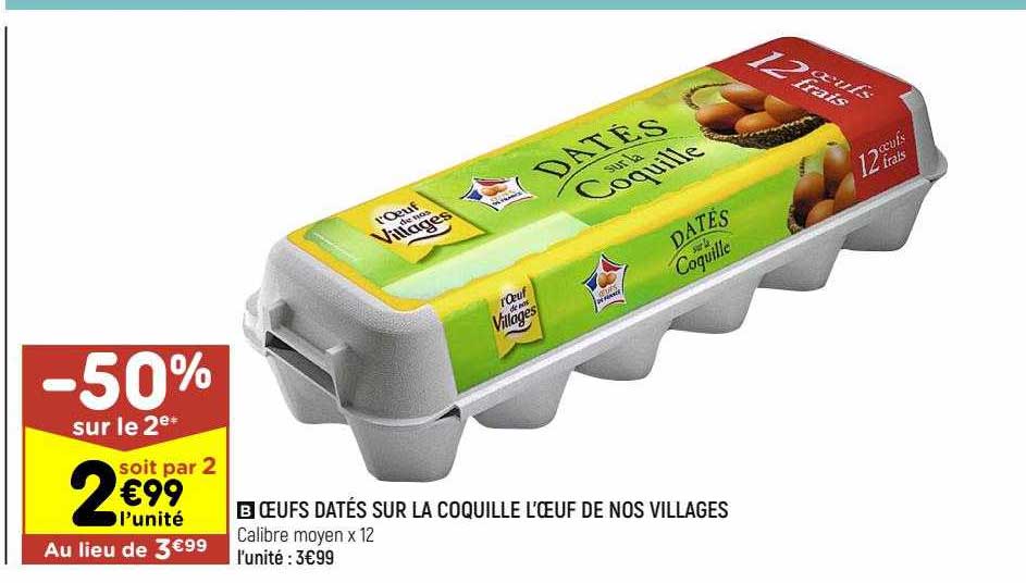 œufs datés sur la coquille l'œuf de nos villages