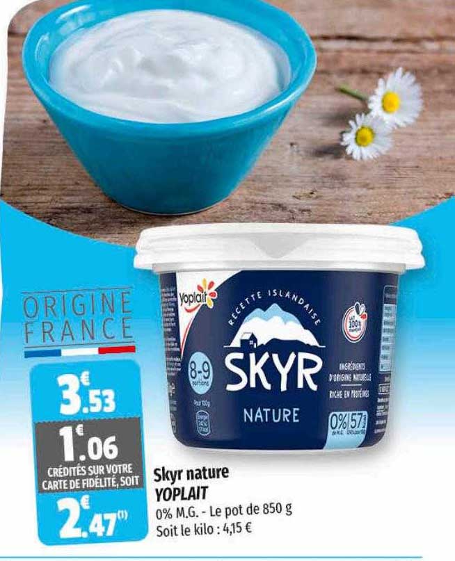 Skyr Nature Yoplait