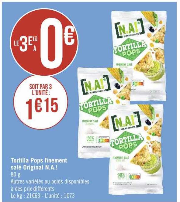 tortilla pops finement salé original n.a.!