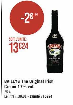 baileys the original irish cream 17% vol.